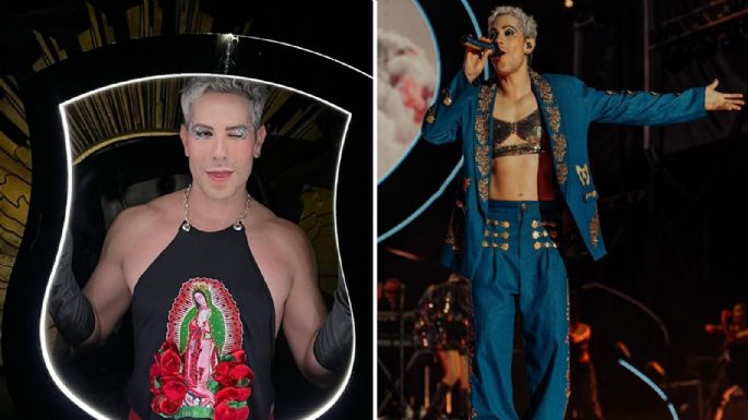 Christian Chávez levantó la polémica al utilizar vestuario de “La Morenita” durante concierto