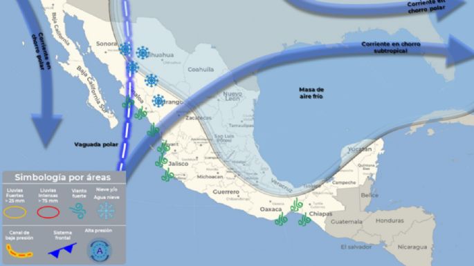 Clima en México: Masa de Aire Polar y fuertes vientos congelan hoy 30 de enero