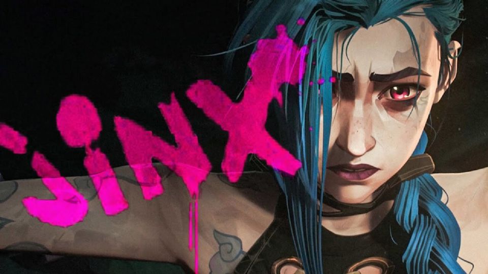 Los ojos rosas de Jinx.