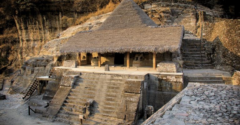 Así luce la zona Arqueológica Cuauhtinchán de Malinalco, Estado de México. 