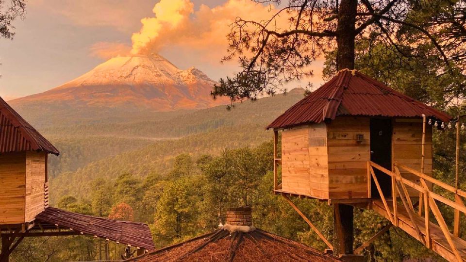 Las cabañas escondidas entre los volcanes de Puebla.