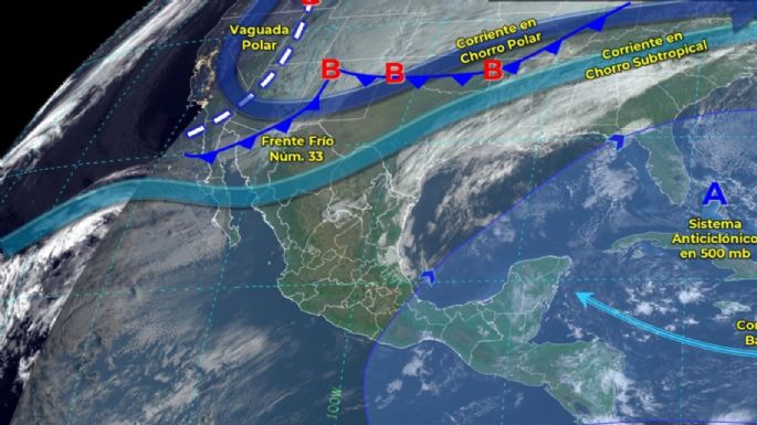 Clima en México: Se va el Frente Frío 32, pero el 33 regresa nevadas 5 y 6 de febrero