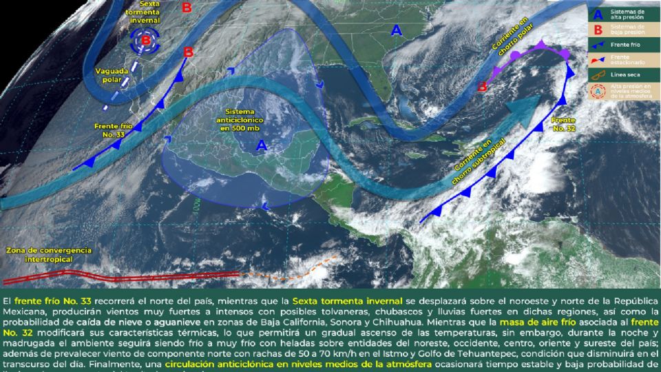 Conoce las condiciones climáticas para este jueves 8 de febrero.