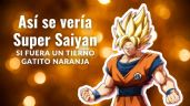 Foto ilustrativa de la nota titulada Así se vería Super Saiyan de Dragon Ball si fuera un gato naranja en la vida real