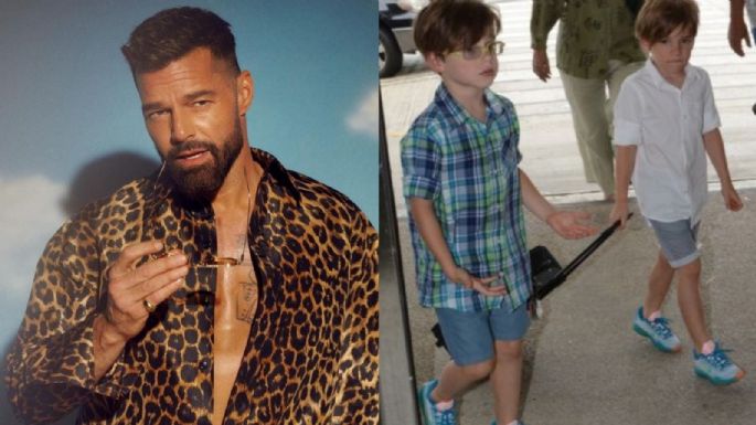 Ricky Martin presume como han crecido sus hijos