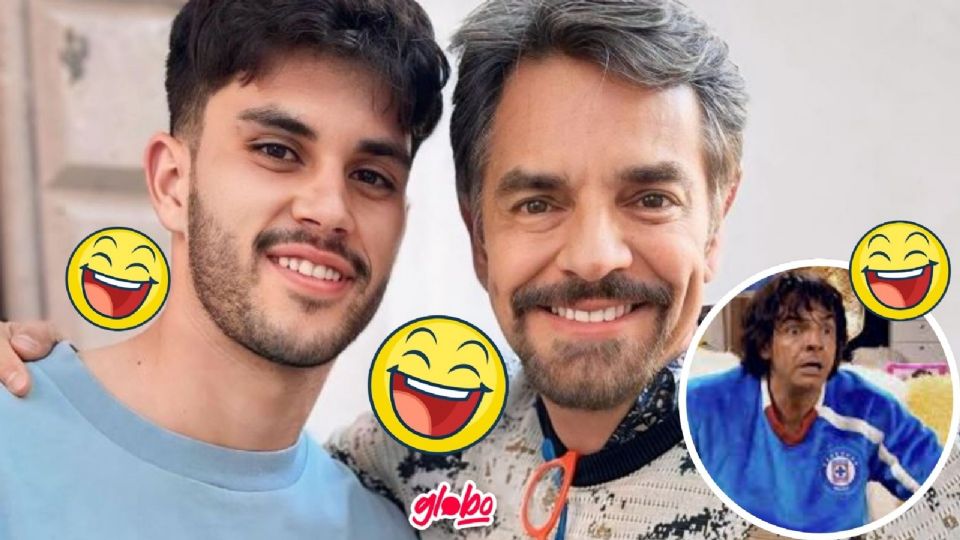 Eugenio Derbez presume a su sobrino Louis, jugador del Cruz Azul.