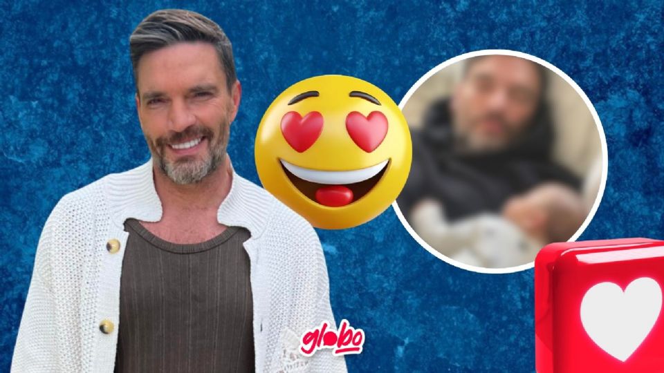 Julián Gil junto a su nieto Oliver.