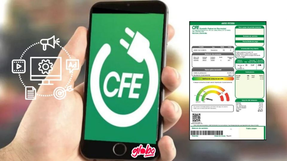 Recibo digital de la CFE.