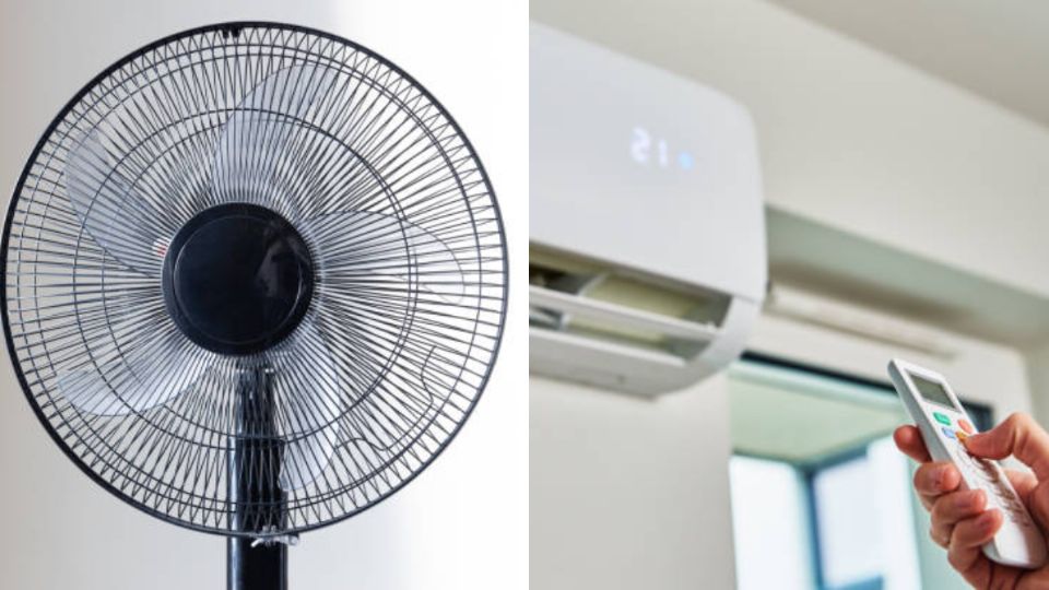 Ventilador y aire acondicionado. Fuente: Foto: iStock / Producción FM Globo.