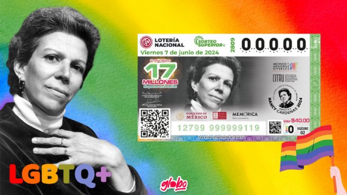 Pride 2024: Nancy Cárdenas, madre del movimiento LGBT, es la imagen del boleto de lotería