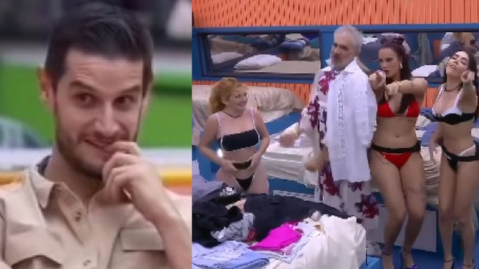 ¡Se emocionó de más! Así reaccionó Adrián Marcelo al ver a Briggitte, Gala y Karime en bikini