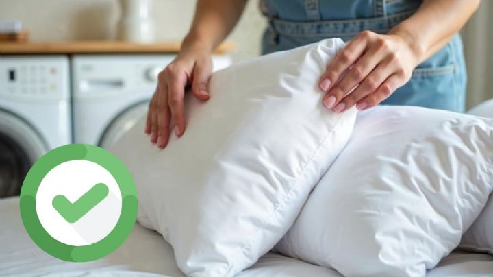 ¿Cómo lavar una almohada en lavadora o a mano para quitarle las manchas amarillas?