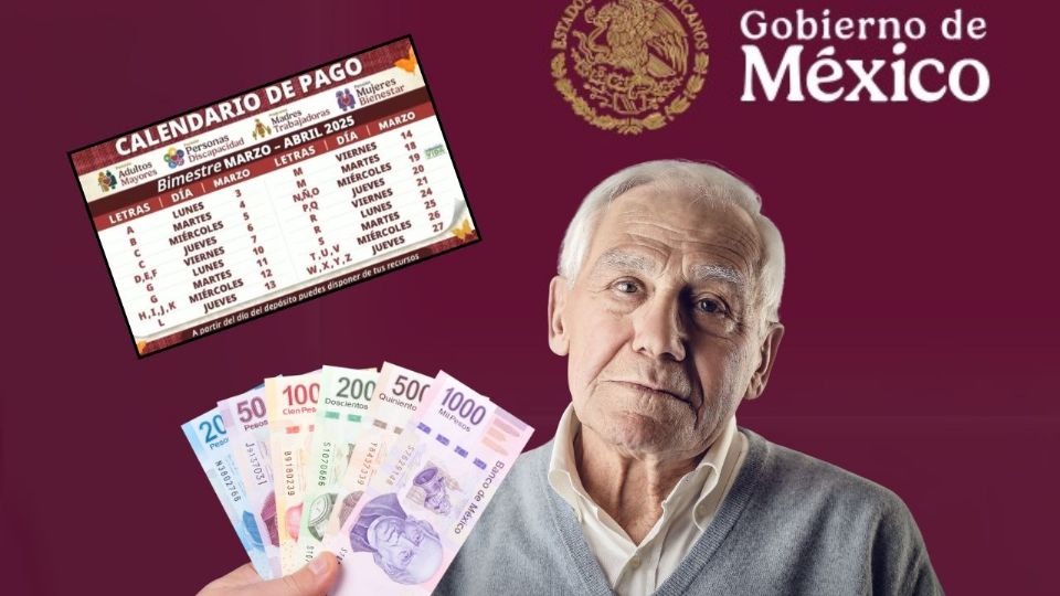 El calendario de pagos organiza la entrega de la pensión por orden alfabético.