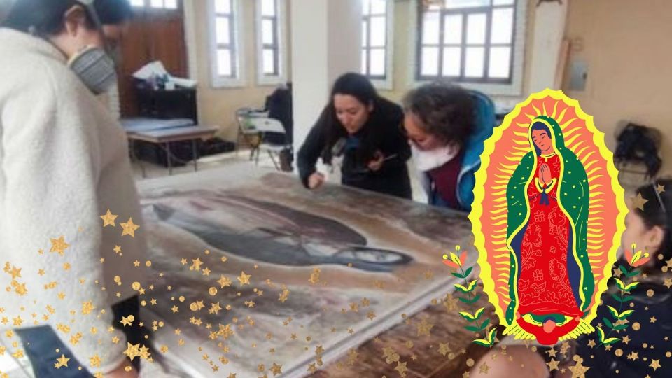 Una antigua imagen de la Virgen de Guadalupe fue restaurada y volvió a brillar como símbolo de fe.