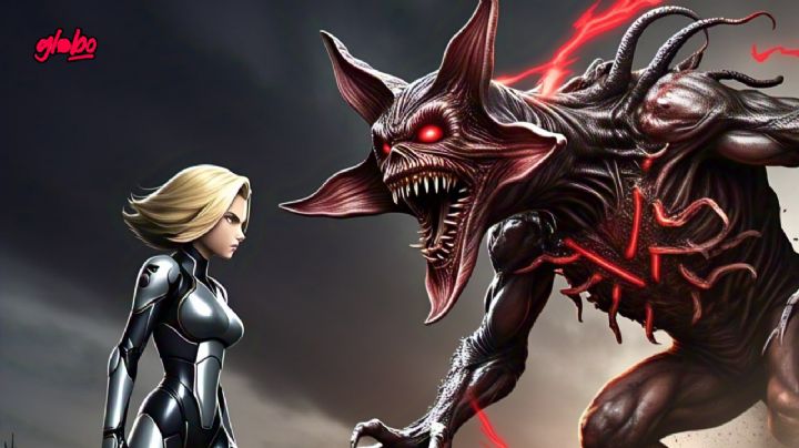 Así luciría la fusión de Androide 18 y el demogorgon, de Stranger Things, según la IA