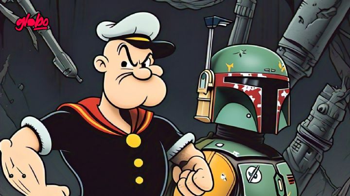 Así luciría la fusión de Popeye el Marino y Boba Fett, según la inteligencia artificial