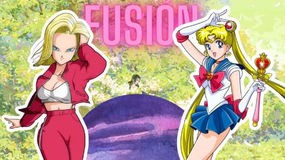 Fusión de Androide 18 de Dragon Ball Z y Serena de Sailor Moon.