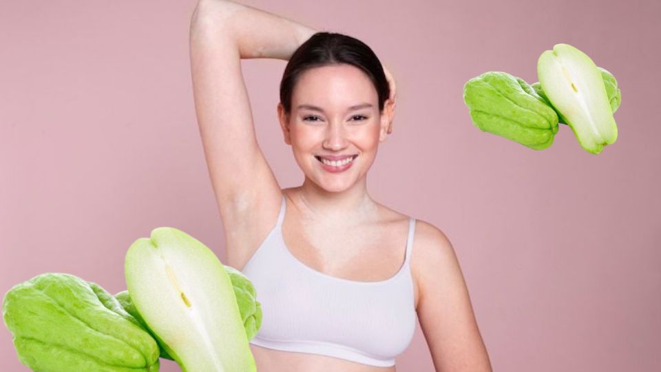 El chayote sirve para aclarar la piel de axilas.