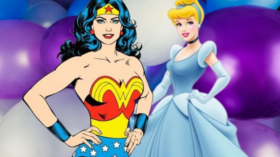 La fusión IA entre la Mujer Maravilla y La Cenicienta