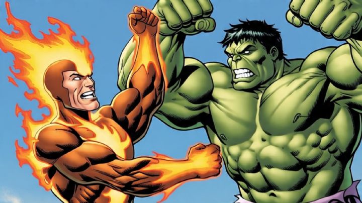 Así luciría la fusión de Antorcha Humana de Los 4 Fantásticos y Hulk, según la IA