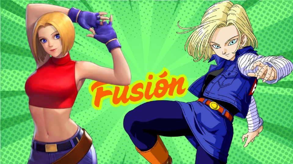 Fusión de Androide 18 de Dragon Ball Z y Blue Mary de KOF.