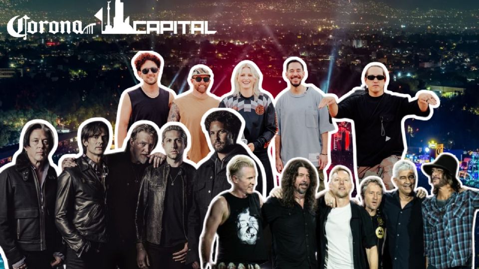 Corona Capital 2025 Cartel COMPLETO, con Queens of th Stone Age, Linkin Park, Foo Fighters, encabezando el Line Up.