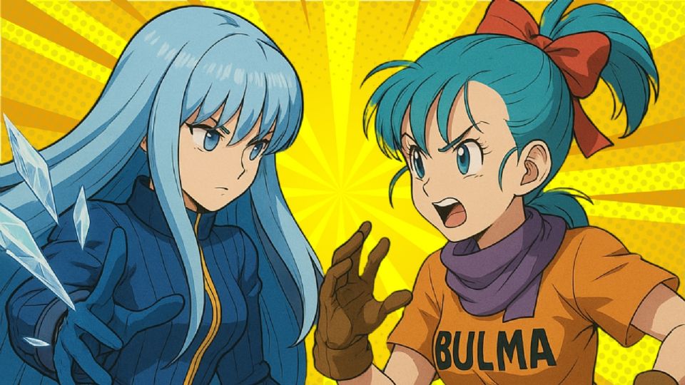 Kula Diamond de KOF y Bulma de Dragon Ball.