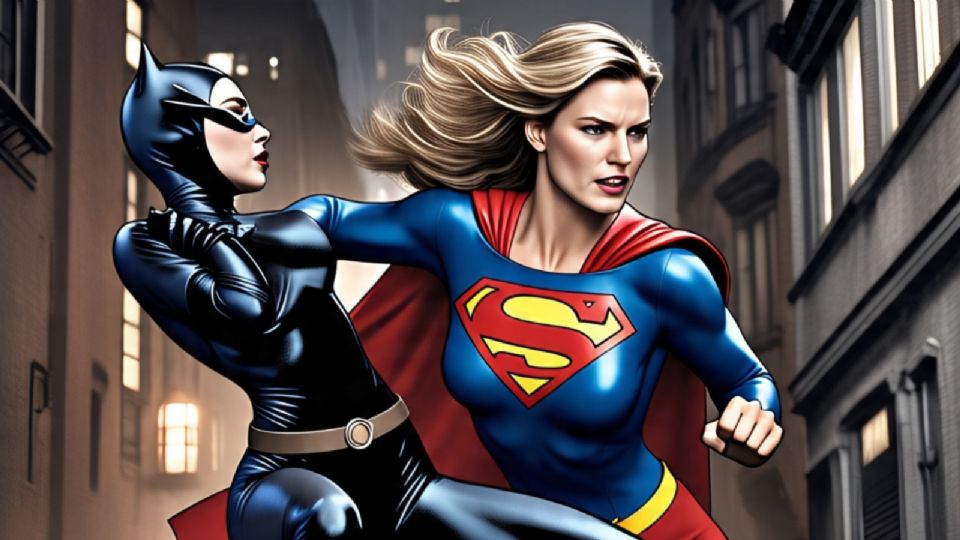 Supergirl VS. Catwoman de DC Comics.