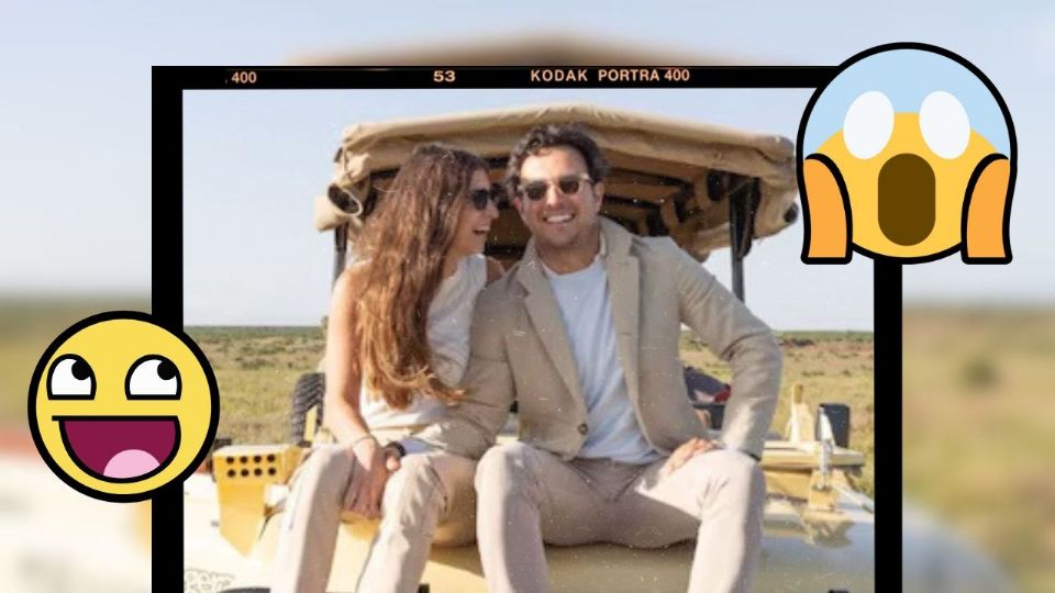 Checo Pérez le jugó una broma a su esposa durante sus vacaciones en África.