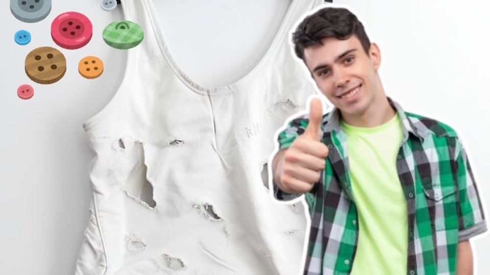 Estela Moreno enseña cómo reparar fácilmente los pequeños agujeros en las remeras.