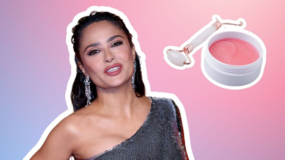 La actriz mexicana Salma Hayek de 59 años, revela truco sencillo para evitar levantarse con ojos hinchados.