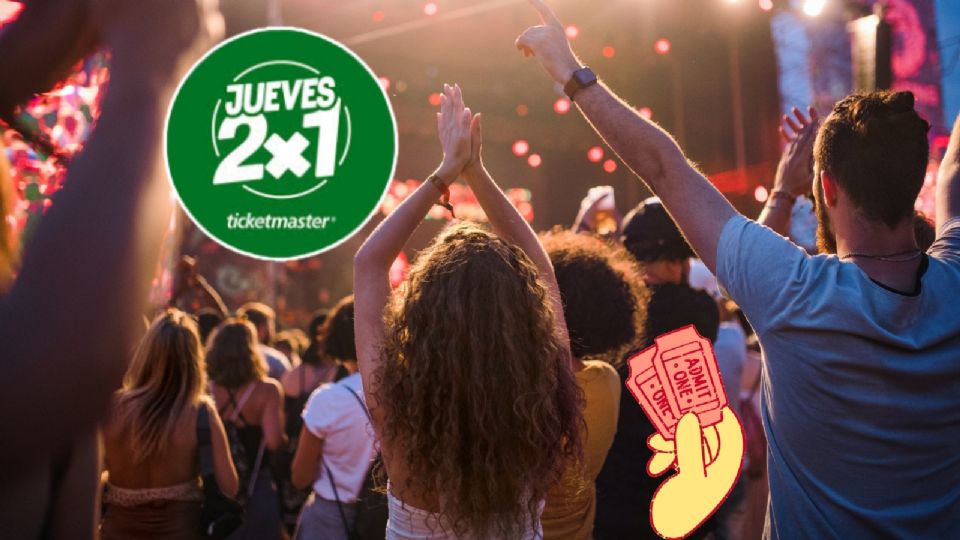 Jueves 2x1 Ticketmaster, conciertos disponibles con boletos gratis.